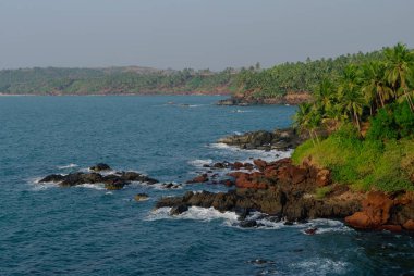 Deniz Manzaralı Cabo de Rama Kalesi, Agonda beach, yakınındaki üzerinden devlet Goa, Hindistan