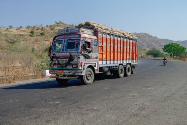 Renkli kamyon Tata Hint otoyol marka..