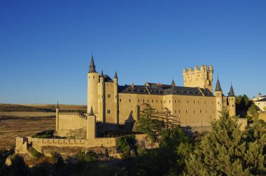 Ünlü kale Alcazar Segovia, Castilla y Leon, İspanya