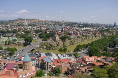 Tiflis, Gürcistan 'ın hava manzarası