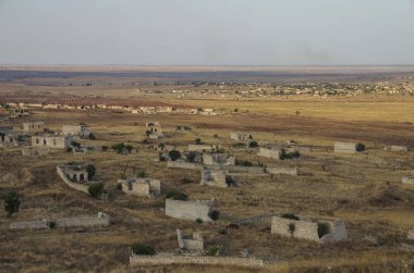 Dağlık Karabağ Cumhuriyeti Ağdam şehir kalıntıları. Azerbaycan - Ermenistan Savaşı sonucu