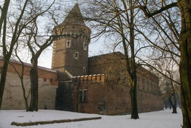 Marangozlar kule ve Arsenal, Krakow, Polonya şehir duvarları
