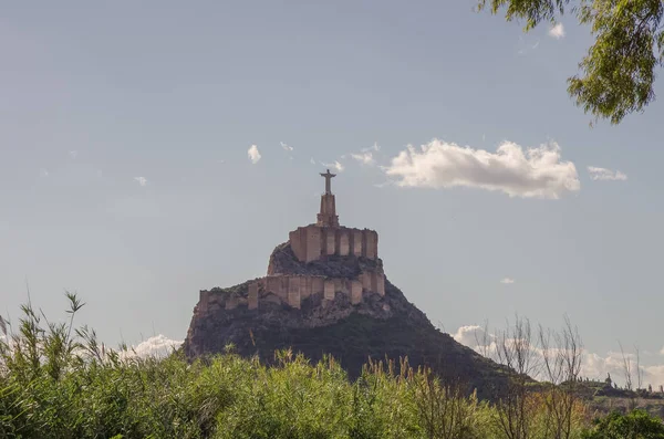 Statue christ. Castillo de Monteagudo,medieval castle, Murcia, Spain. — Stock Photo, Image