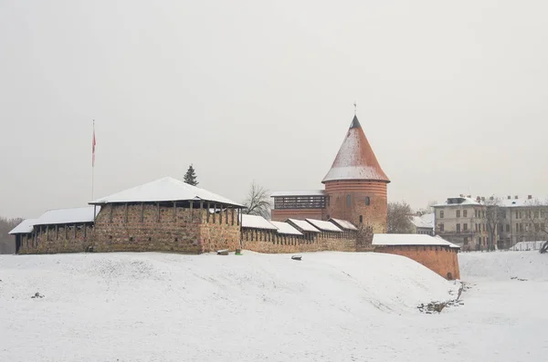 Castillo medieval de Kaunas en invierno. Kaunas. Lituania —  Fotos de Stock