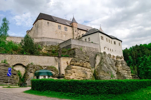 Hrad Kost, Castello di Kost, castello medievale gotico vicino a Turnov, Repubblica Ceca — Foto Stock