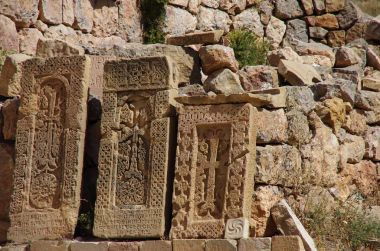 Khachkar (çapraz taş), ortaçağ Noravank Manastırı karmaşık Amaghu Vadisi, Ermenistan