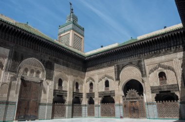 Fez, Fas, Afrika medrese Bou Inania avlusu