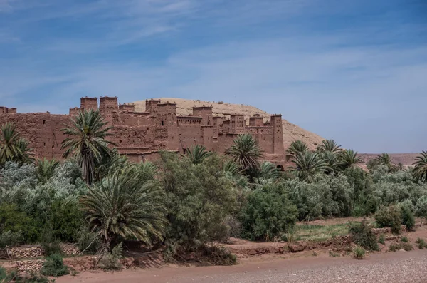 Kasbah Ait Ben Haddou in het Atlasgebergte in Marokko. Middeleeuwse vesting stad, Unesco World Heritage Site. — Stockfoto