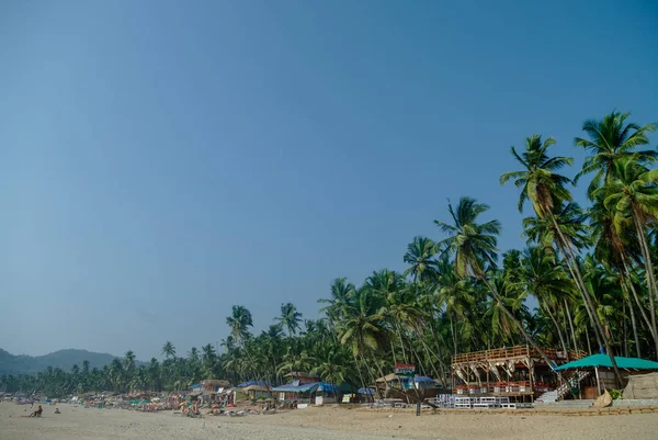 Tropikal plaj Palolem Köyü, devlet Goa, Hindistan
