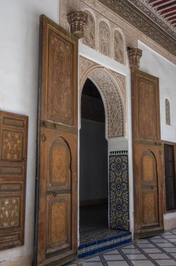 El Bahia palace, Marrakech, Fas iç ayrıntılarını