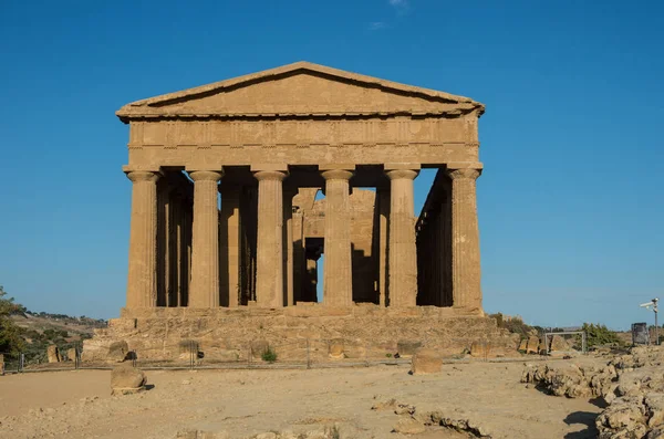concordia Tapınağı. Sicilya, İtalya üzerinde agrigento tapınaklarda Vadisi