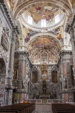 Barok kilise Chiesa di Santa Caterina İtalya'nın Palermo iç.