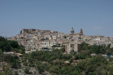 Panoramic view of the old small town Ragusa. Sicily. Italy. clipart