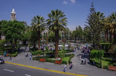 Plaza de Armas kare ile Arequipa bazilika Katedrali, Şehir: Arequipa, Peru