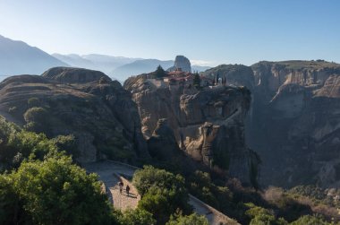 Meteora manastırları Yunanistan kompleks kutsal teslis Manastırı (Agia Trias)
