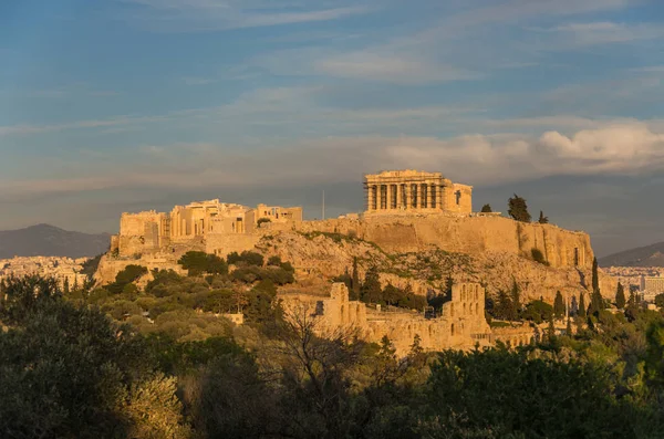 El Templo del Partenón en la Acrópolis de Atenas, Grecia , — Foto de Stock