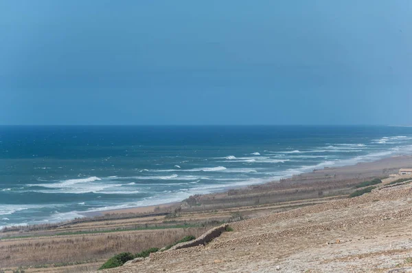大西洋の海岸線モロッコ、ne の波にパノラマ ビュー — ストック写真