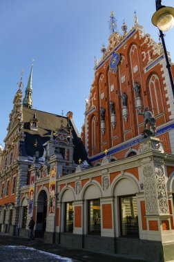 siyah nokta ev town hall Meydanı, riga, Letonya