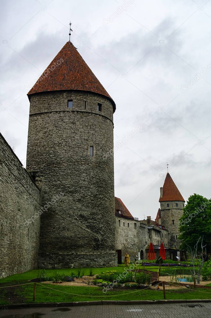 Walls of Tallinn are medieval defensive walls constructed around city of Tallinn. Rope Hill Tower (Koismae torn). Estonia