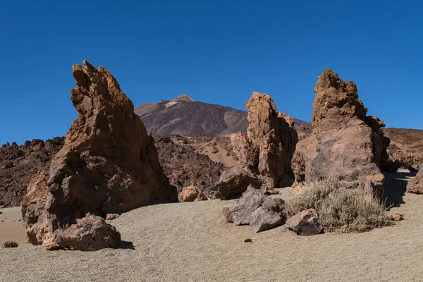 Martiaans landschap op de oostelijke hellingen van Montana Blanca Mirador las Minas de San Jose, Nationaal park Teide, Tenerife, Canarische eilanden, Spanje — Stockfoto