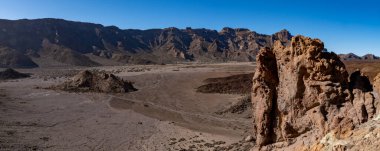 Teide Ulusal Parkı, Tenerife, Kanarya Adaları, İspanya 'daki Roques de Garcia bölgesindeki lav alanı ve volkanik oluşuma bakın.