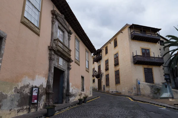 加那利群岛Tenerife的La Orotava老城的Casa Lercaro和Casa Monteverde中世纪住房 西班牙 — 图库照片