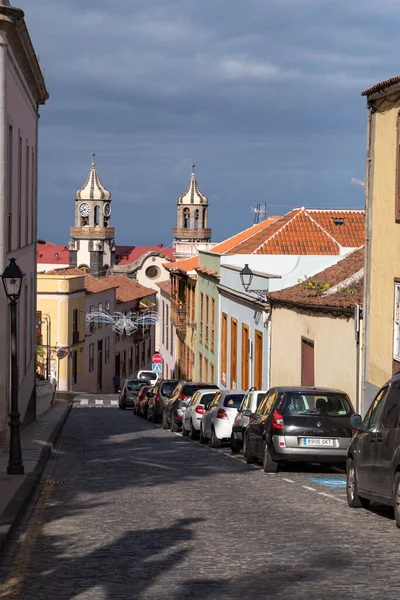 Orotava Spain January 2020 Street Typical Colonial Style Houses Medieval — Stockfoto