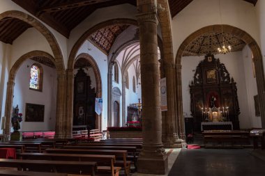 San Cristobal de La Laguna, Spain - January 16, 2020:  Interior of Iglesia La Concepcion in San Cristobal de La Laguna. Tenerife.