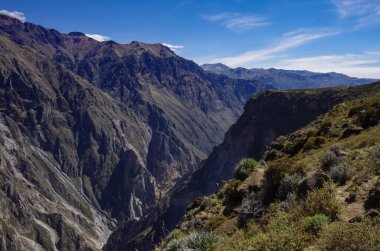 Colca Kanyonu yakınlarında Cruz Del Condor bakış açısı. Arequipa bölge, Peru, Güney Amerika.