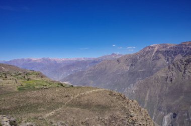 Colca Kanyonu yakınlarında Cruz Del Condor bakış açısı. Arequipa bölge, Peru, Güney Amerika.