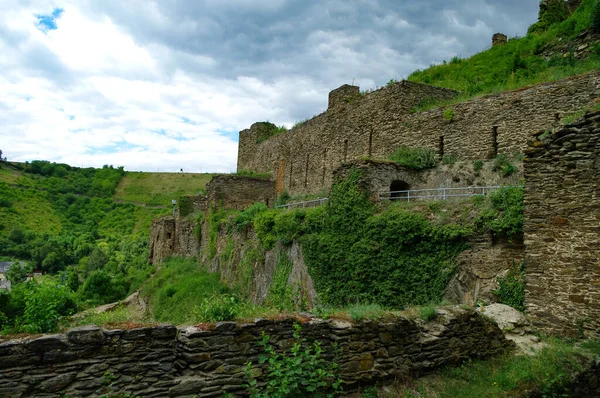 Rheinfels Castle near Village of Sankt Goar  at Rhine River,middle Rhine Valley, Rheingau, Rhineland-Palatinate, Germany