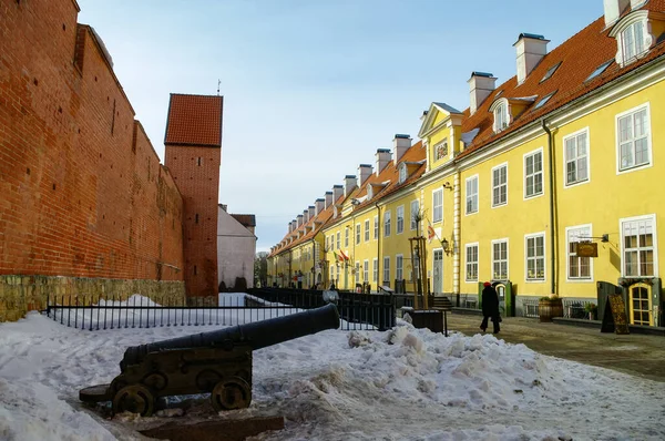 Riga Letônia Março 2011 Facades Old Famous Jacob Barracks Torna — Fotografia de Stock