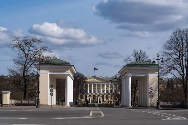 Edificio Administrativo San Petersburgo Instituto Smolny San Petersburgo Rusia — Foto de Stock