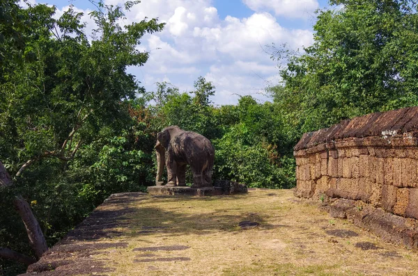 Posąg Słonia Świątyni Pre Rup Angkor Area Siem Reap Kambodża — Zdjęcie stockowe