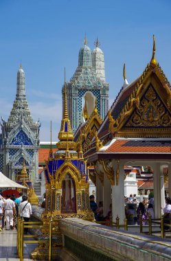 Bangkok, Tayland - 25 Temmuz 2010: Wat Phra Kaew yaygın olarak İngilizce olarak Zümrüt Buda Tapınağı olarak bilinir.