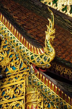 Wat Phrathat Doi Suthep tapınağının detayları Chiang Mai, Tayland.