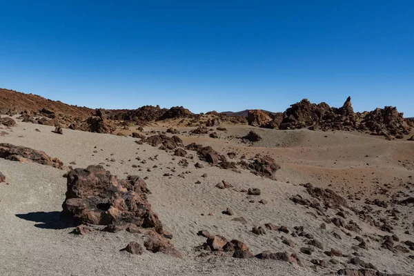 西班牙加那利群岛Tenerife Teide国家公园Montana Blanca Mirador Las Minas San Jose东坡的火星景观 — 图库照片
