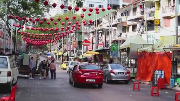Kuala Lumpur Malaysia Dezember 2019 Die Menschen Spazieren Entlang Der — Stockvideo
