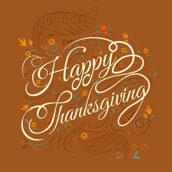 Happy Thanksgiving, herfst, vector achtergrond, bladeren Illustra — Stockvector