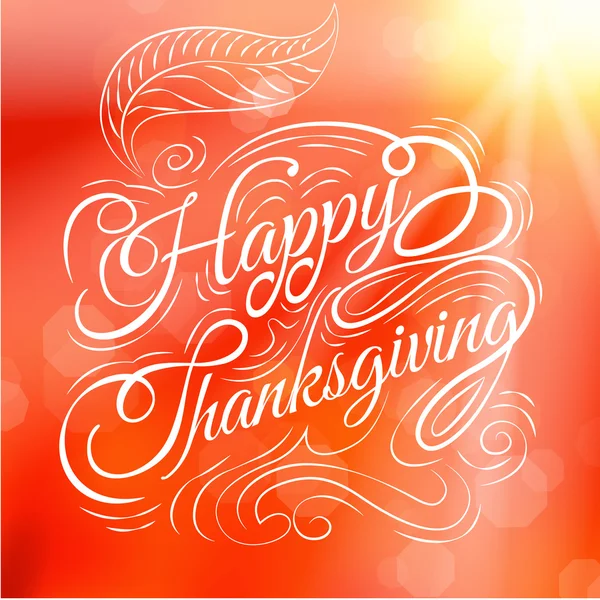 Happy Thanksgiving, herfst, vector achtergrond, bladeren Illustra — Stockvector