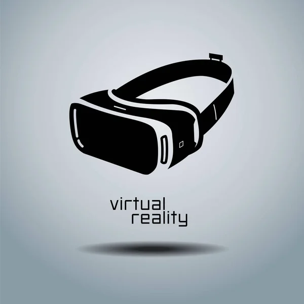 Virtual reality headset icon, flat design, vector, icon, design, — Stock Vector