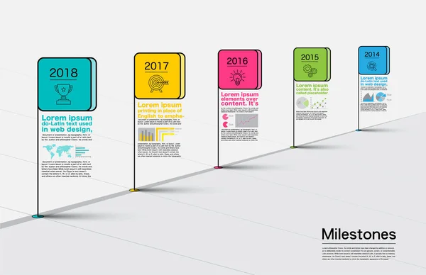 Milestone Company, vecteur infographique . — Image vectorielle