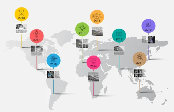 Hito Empresa, Vector Infográfico . — Vector de stock