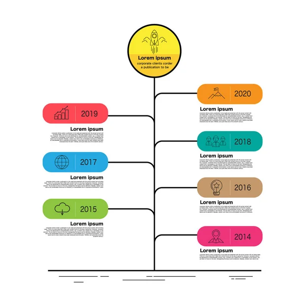 Hito Empresa, Vector Infográfico . — Archivo Imágenes Vectoriales