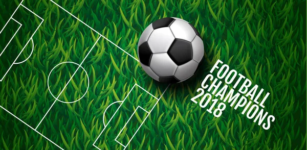 Coupe du championnat de football fond, football, Russie 2018 — Image vectorielle