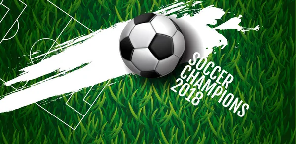 Soccer championship cup background, fútbol, Rusia 2018, vect — Vector de stock