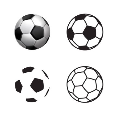 Futbol topu simgesini, düz stil, 3d stil, tek çizgi stili  .