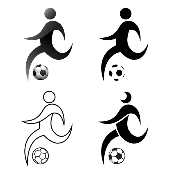 Icono oración fútbol, fútbol, plana drsign, simple, siluetas , — Vector de stock