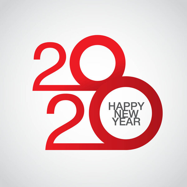 Happy New Year 2020 logo text design. Merry Christmas  ,design t