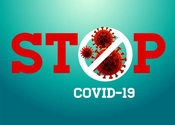 Stop Coronavirus Covid China Wuhan Peligro Vector Ilustración — Vector de stock